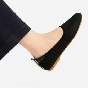 Everlane Black The Day Glove  Reknit Ribbed Knitted Flat Loafers Womens Size 9.5
